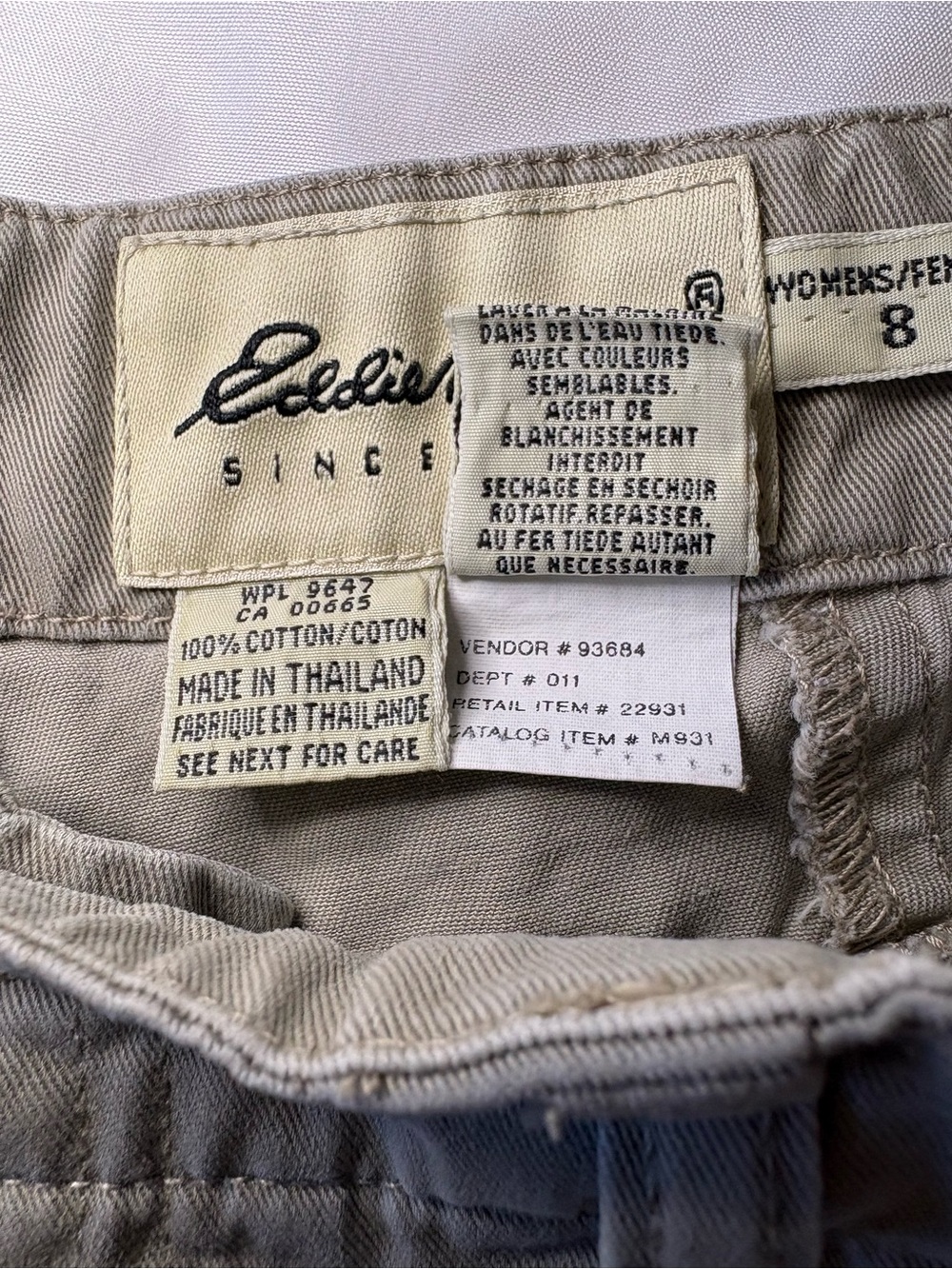 Eddie‎ Bauer Women's Khaki Flat-Front Shorts - Picture 4 of 8